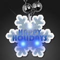 Blank Happy Holidays Blinkies w/ Beaded Necklace